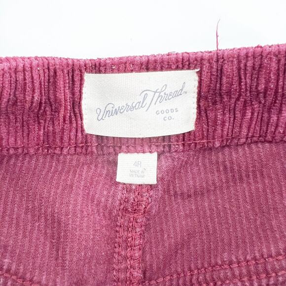 Universal Thread Maroon‎ Corduroy High Rise Ankle Bootcut 4 - Picture 4 of 6